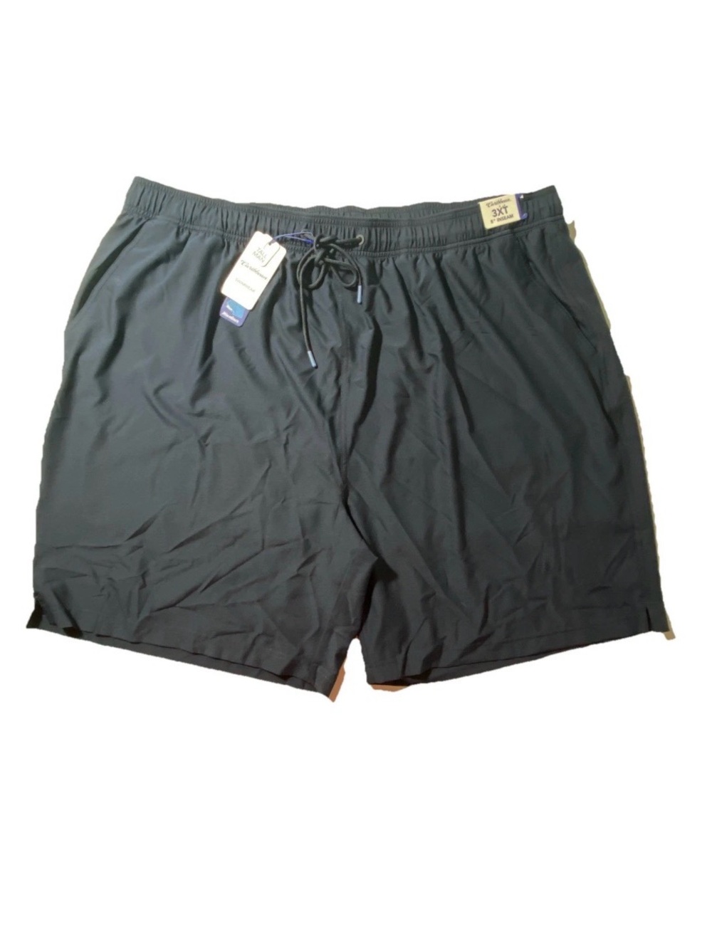 NEW 3XT Tall Mens Roundtree & Yorke Caribbean Swim Trunks QuickDry 8"I Navy